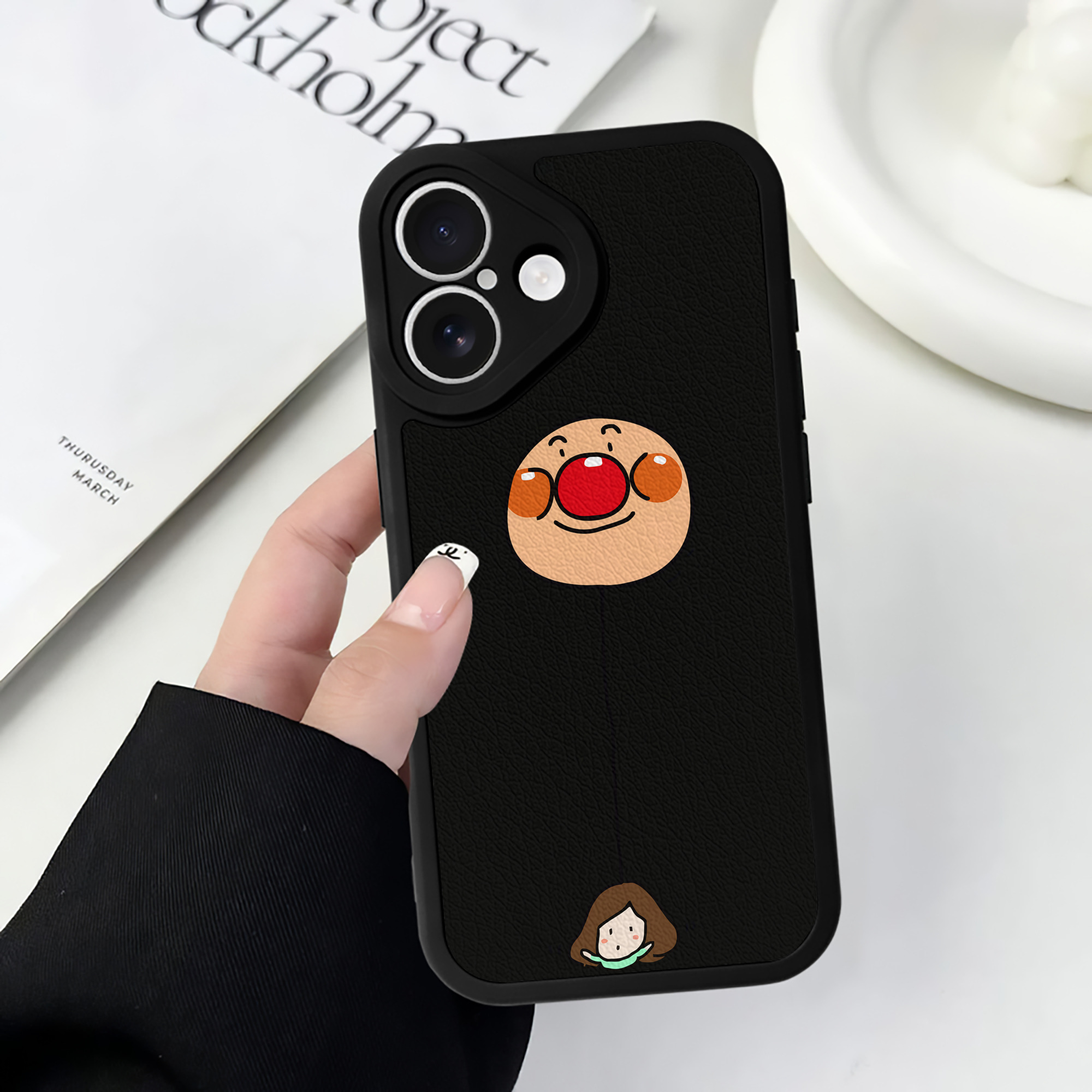 （画像用） アンパンマン Anpanman 【iPhone 16シリーズ対応】シリコンスマホケース（レザー調） 材質：シリコン